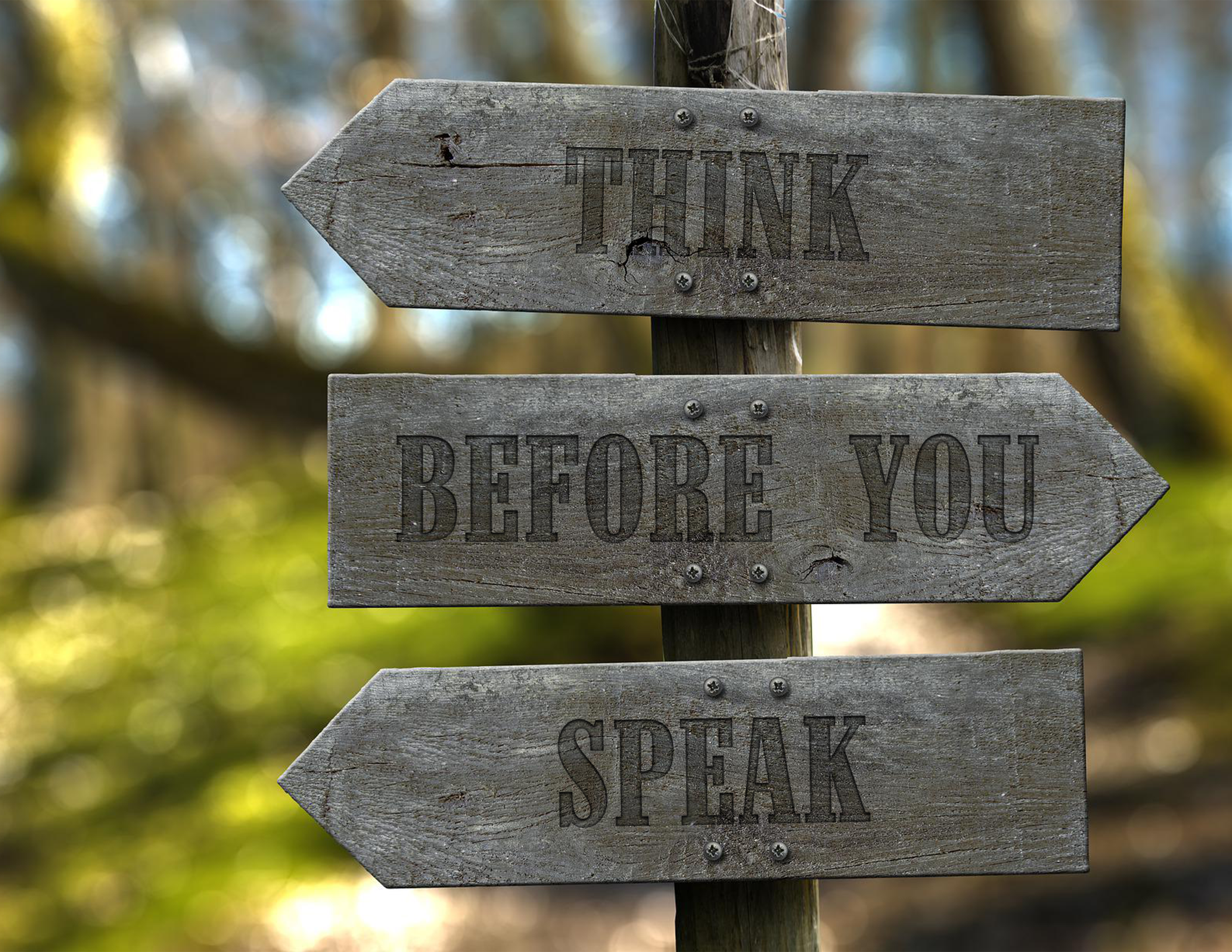 THINK – Erst Denken, dann Sprechen